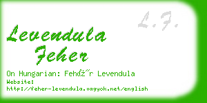 levendula feher business card